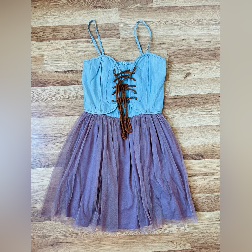 Stylish Blue and Purple Dress